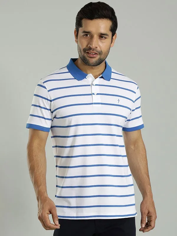 Men Striped Polo T-Shirt