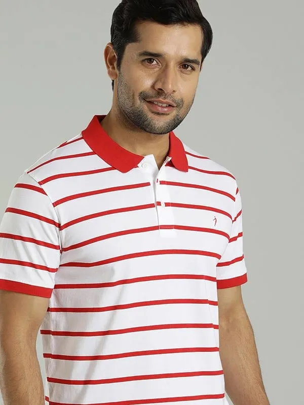 Men Striped Polo T-Shirt