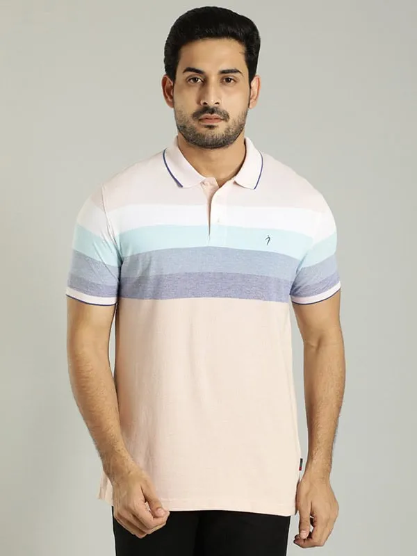 Men Striped Polo T-Shirt