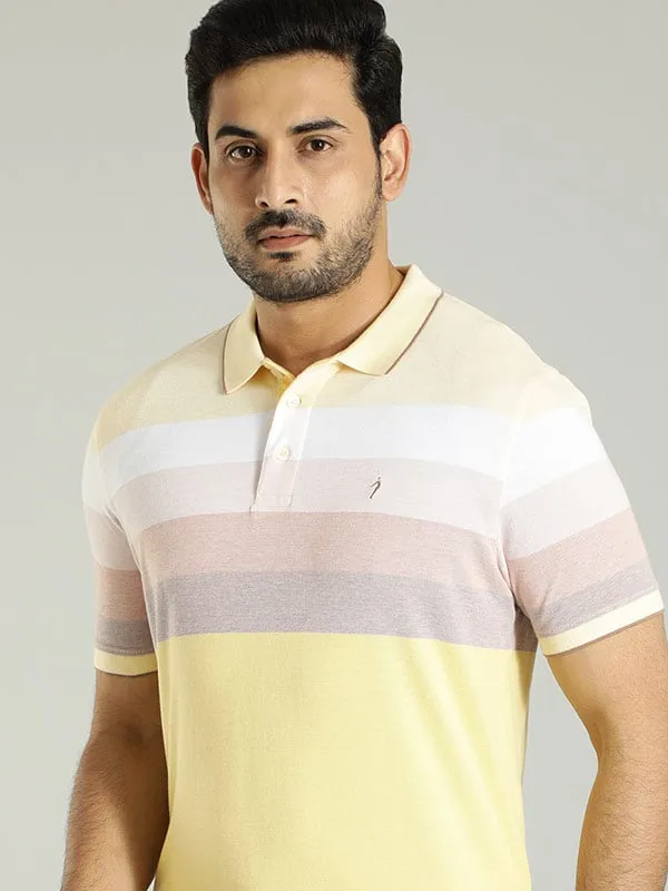 Men Striped Polo T-Shirt