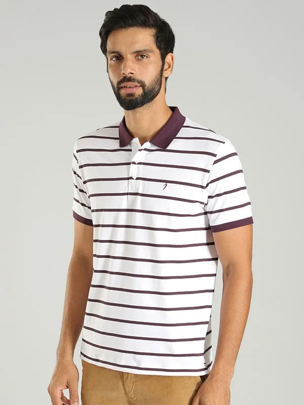 Men Striped Polo T-Shirt