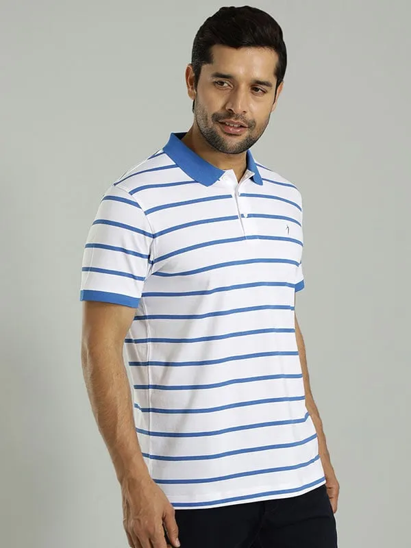 Men Striped Polo T-Shirt