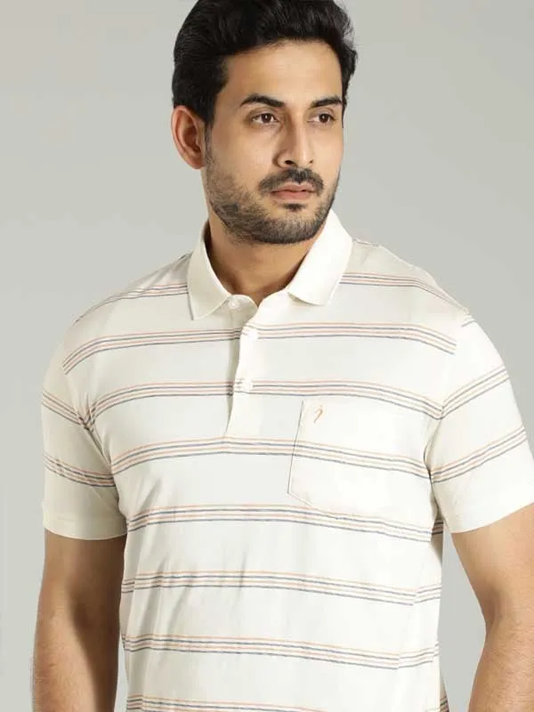 Men Striped Polo T-Shirt