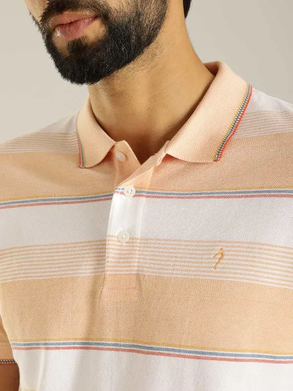 Men Striped Polo T-Shirt