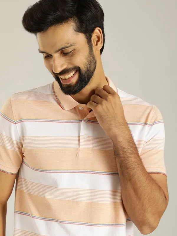 Men Striped Polo T-Shirt