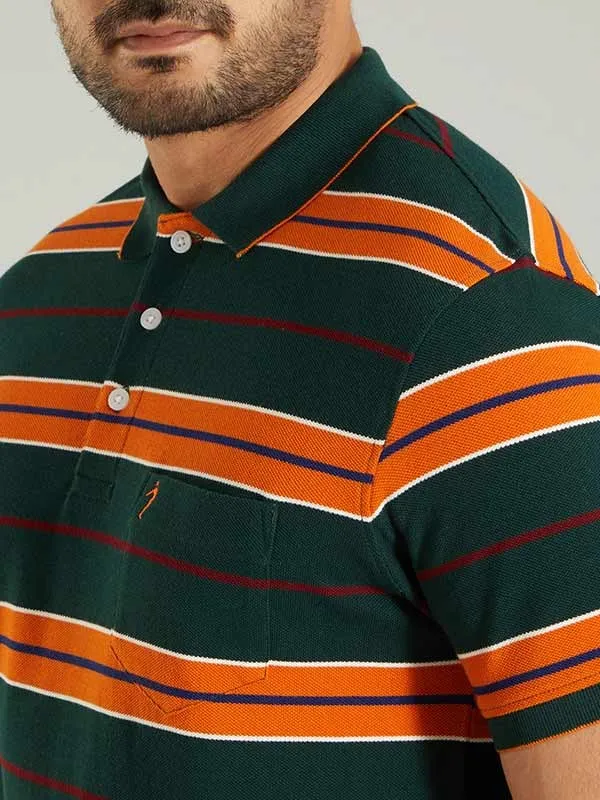 Men Striped Polo T-Shirt