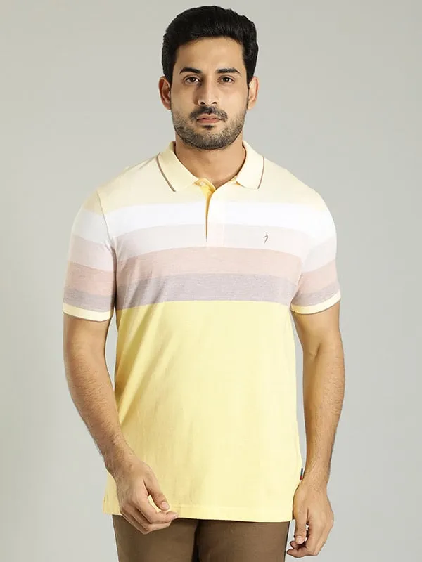 Men Striped Polo T-Shirt