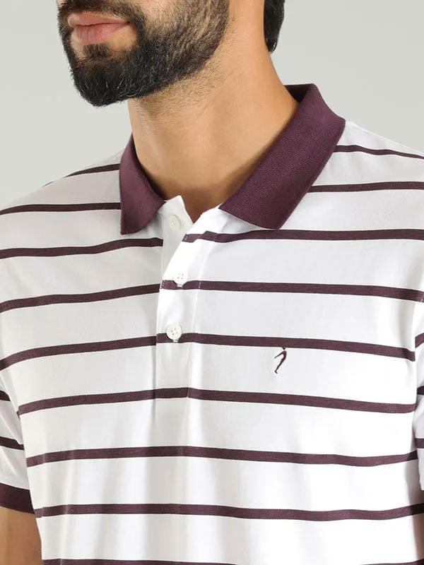 Men Striped Polo T-Shirt