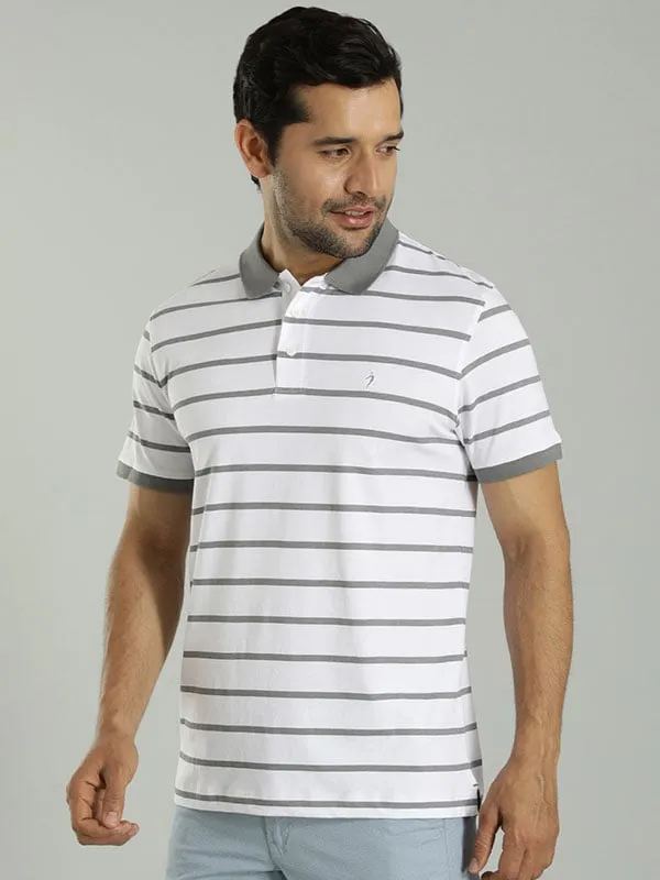 Men Striped Polo T-Shirt