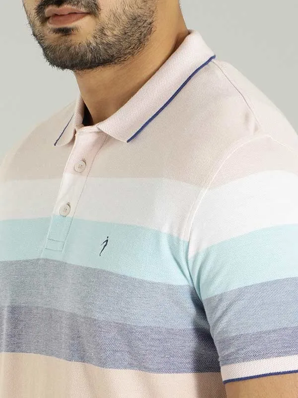 Men Striped Polo T-Shirt