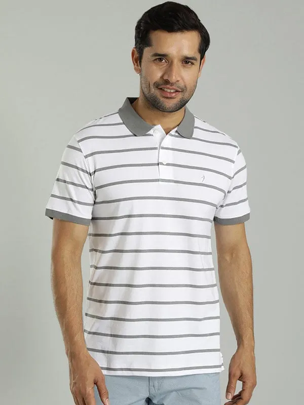 Men Striped Polo T-Shirt