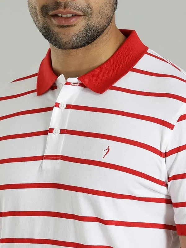 Men Striped Polo T-Shirt