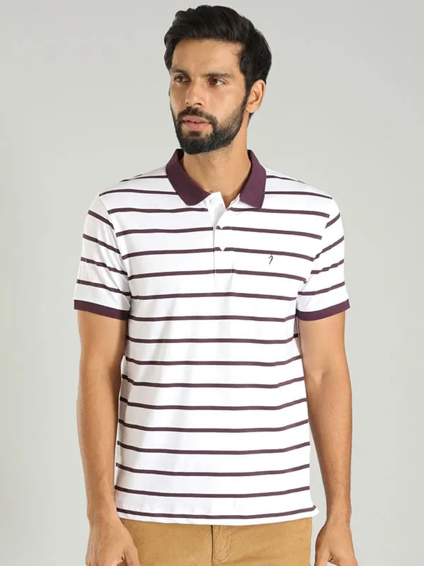 Men Striped Polo T-Shirt