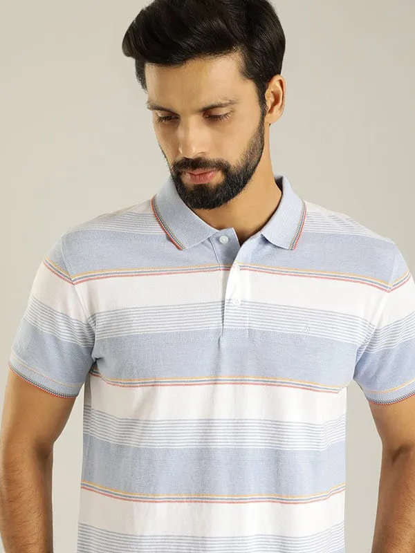 Men Striped Polo T-Shirt