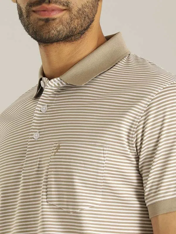 Men Striped Polo T-Shirt