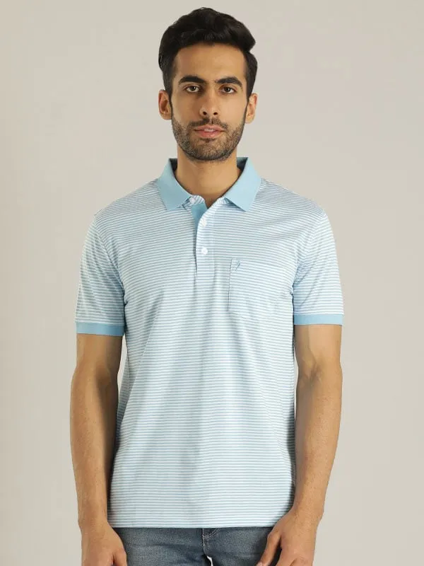Men Striped Polo T-Shirt