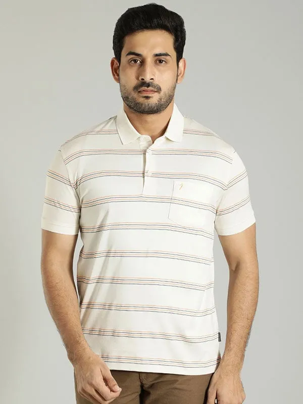 Men Striped Polo T-Shirt
