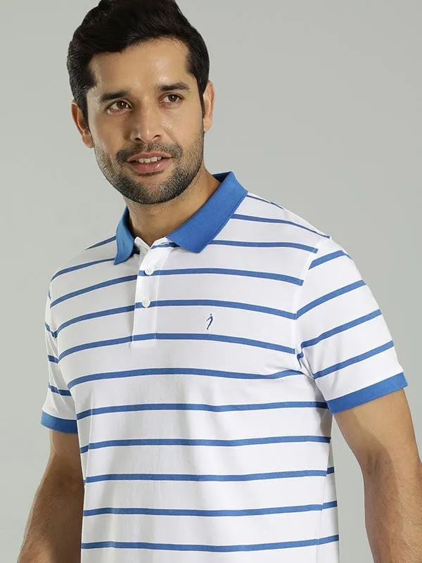 Men Striped Polo T-Shirt