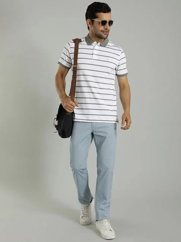 Men Striped Polo T-Shirt