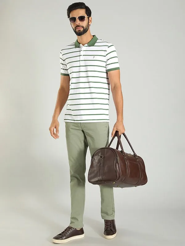 Men Striped Polo T-Shirt