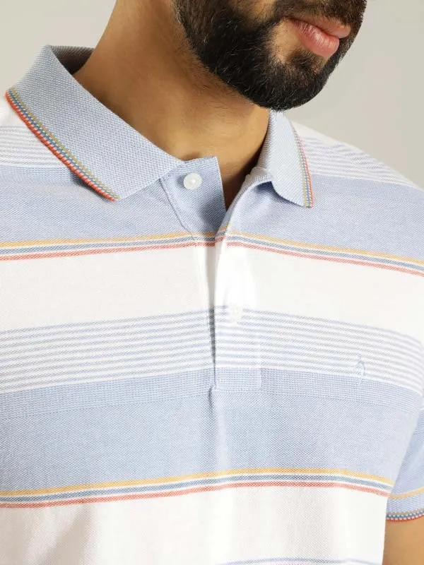 Men Striped Polo T-Shirt