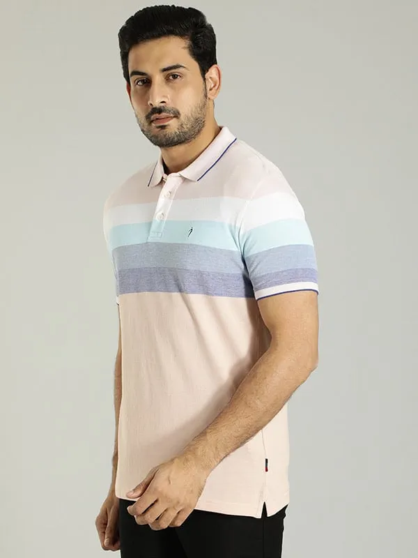 Men Striped Polo T-Shirt