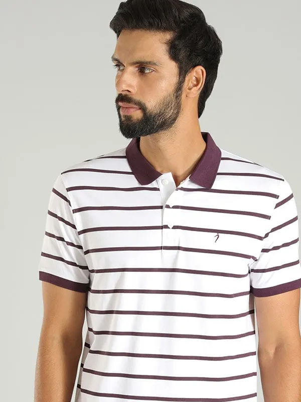 Men Striped Polo T-Shirt
