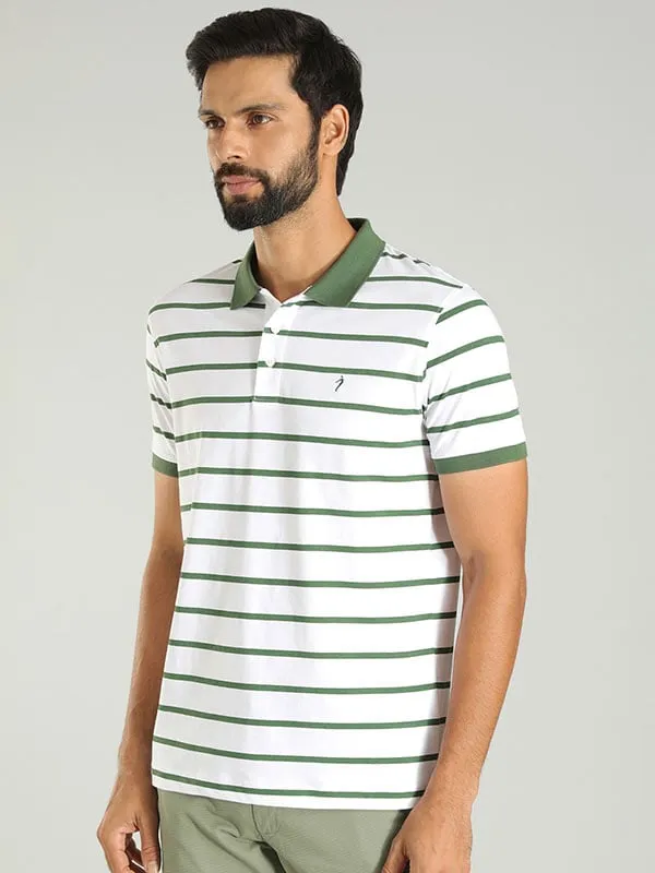 Men Striped Polo T-Shirt
