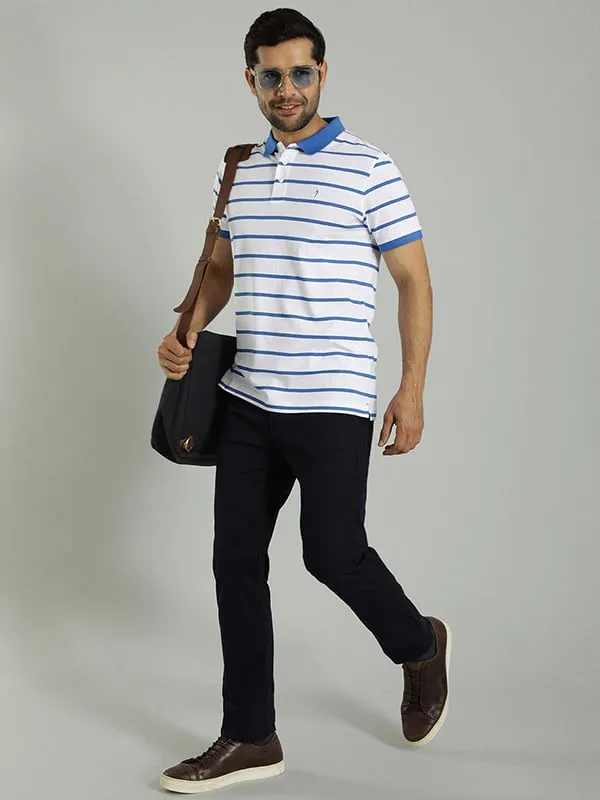 Men Striped Polo T-Shirt