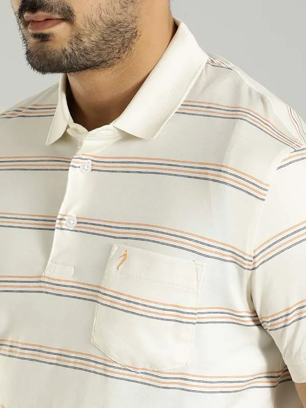 Men Striped Polo T-Shirt
