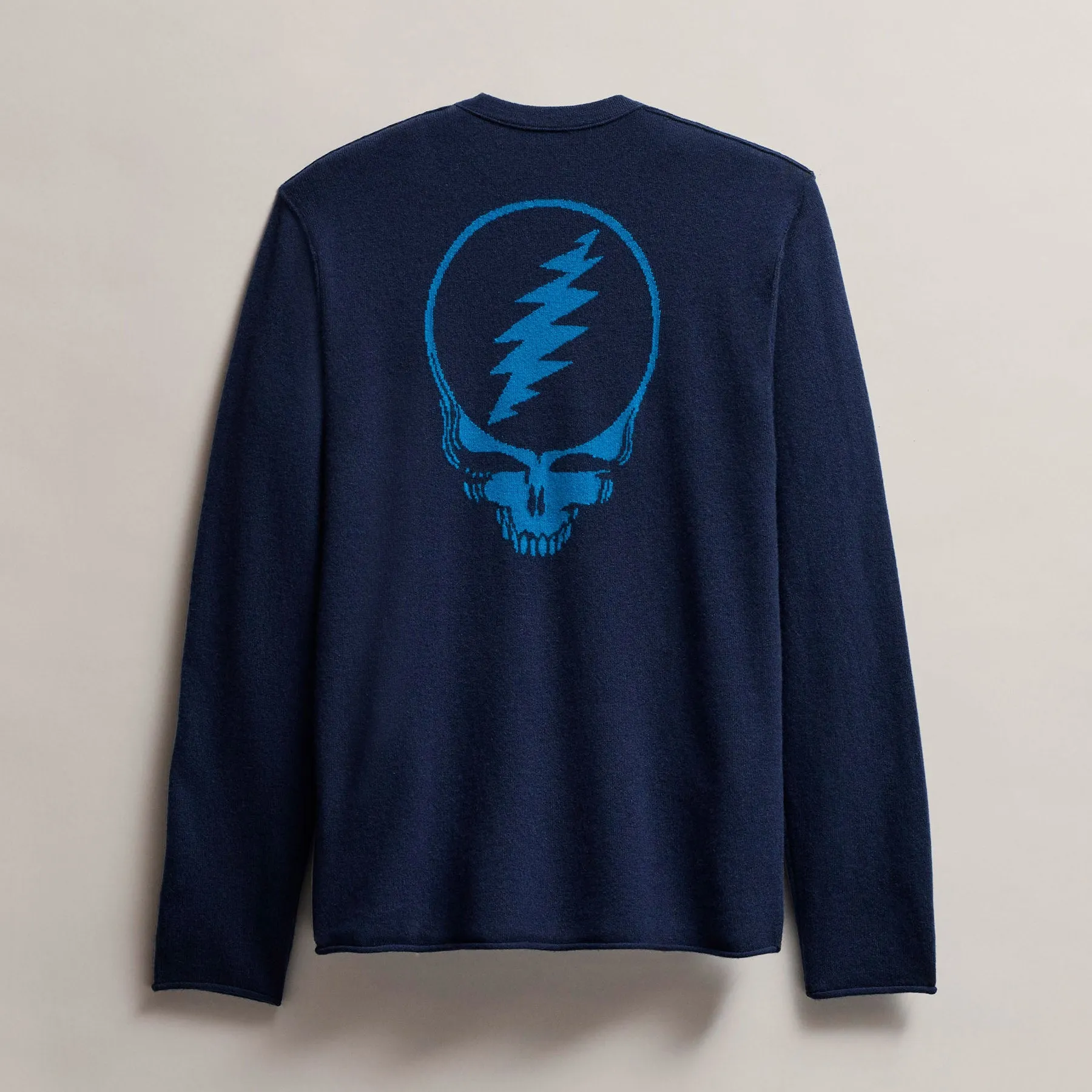 Men's Grateful Dead Recycled Cashmere Sweater - Prussian/ Teal