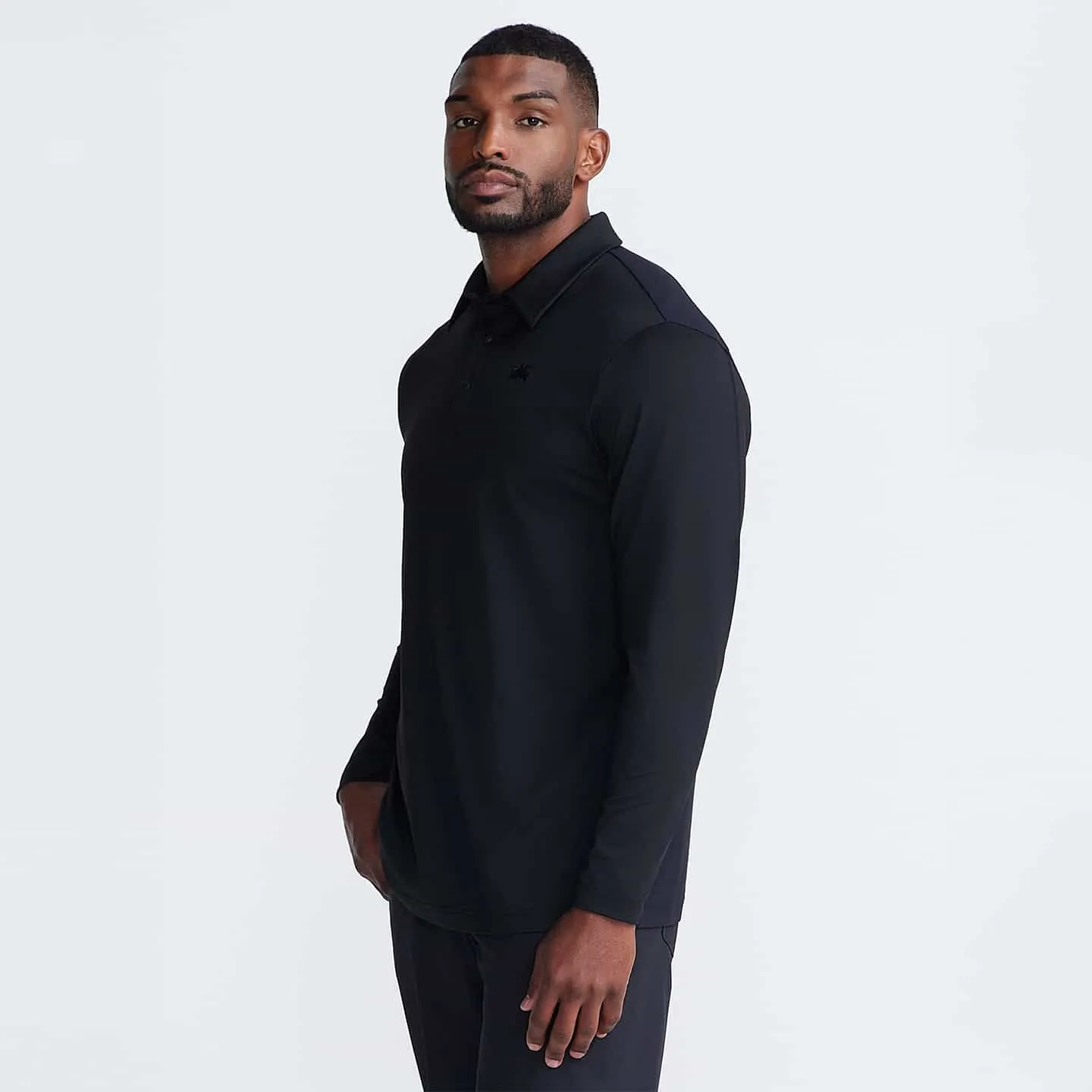 Men's Long Sleeve Seamed Back Polo