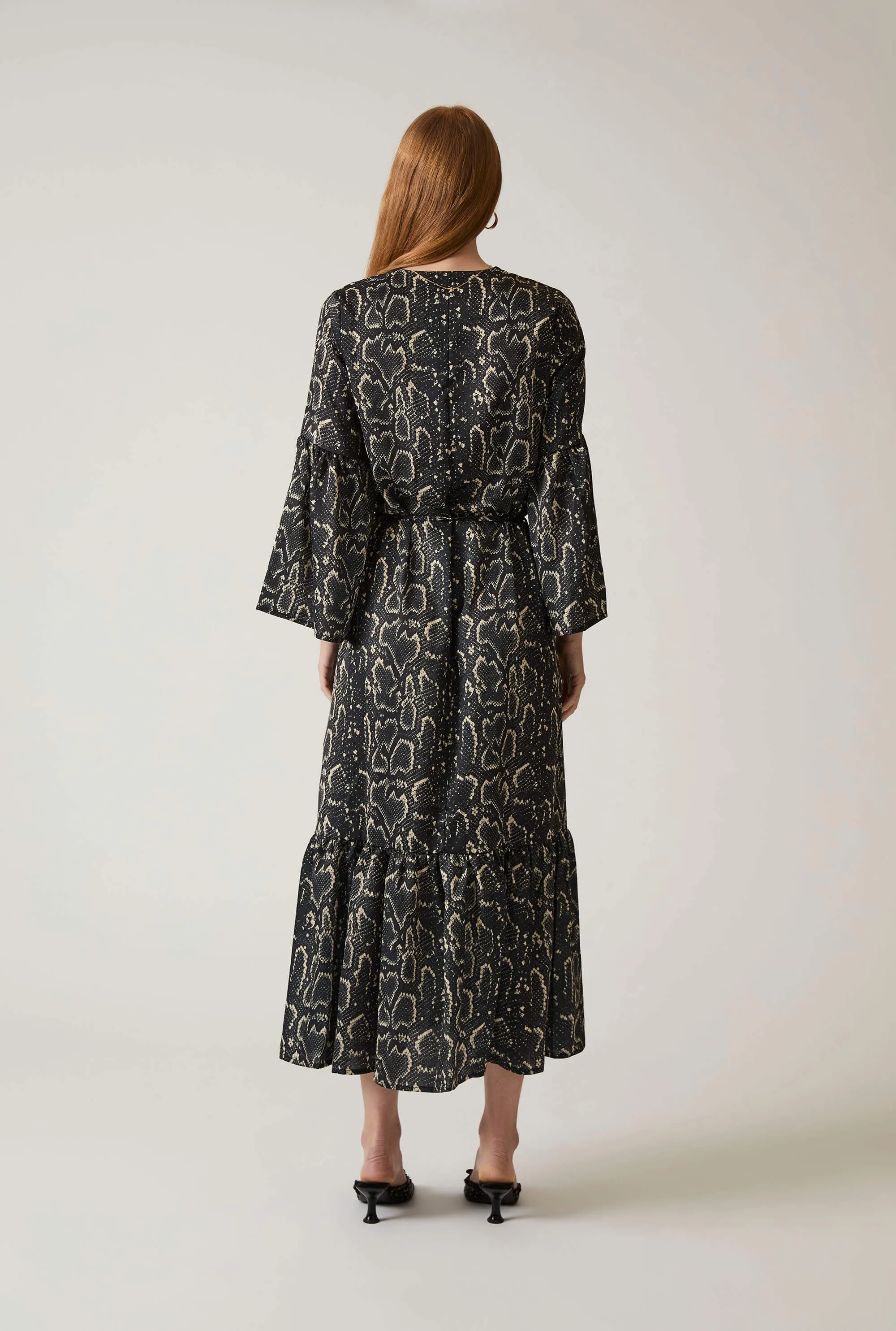 Midi Snake Black Dress