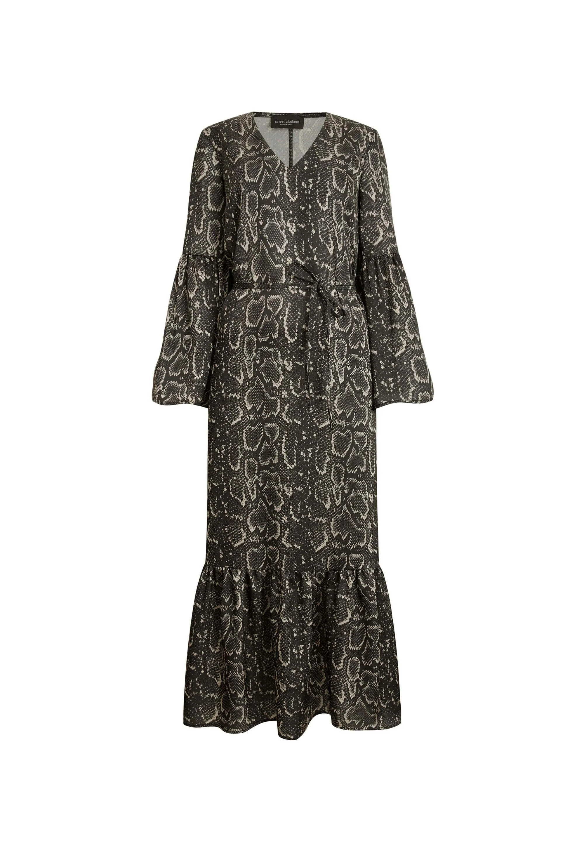 Midi Snake Black Dress