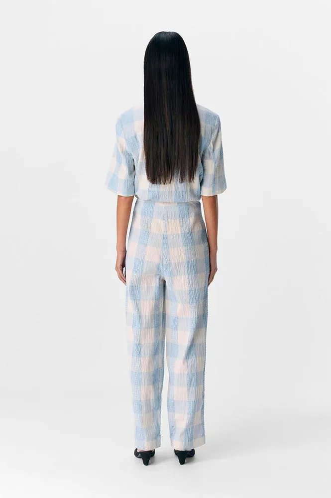 Object Maise Kentucky Blue Check Trousers
