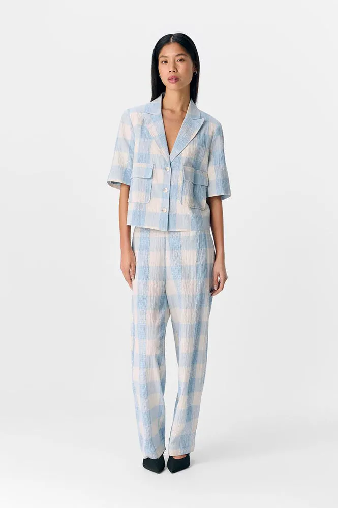 Object Maise Kentucky Blue Check Trousers