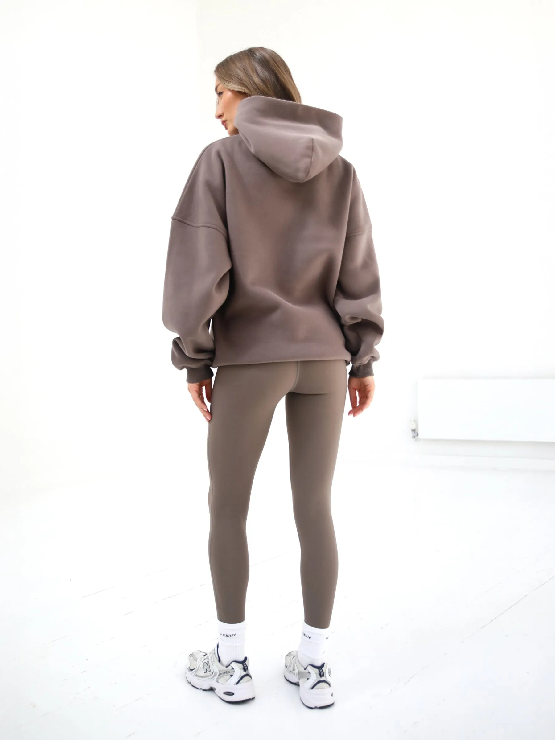 Off Duty Oversized Hoodie - Ash Brown