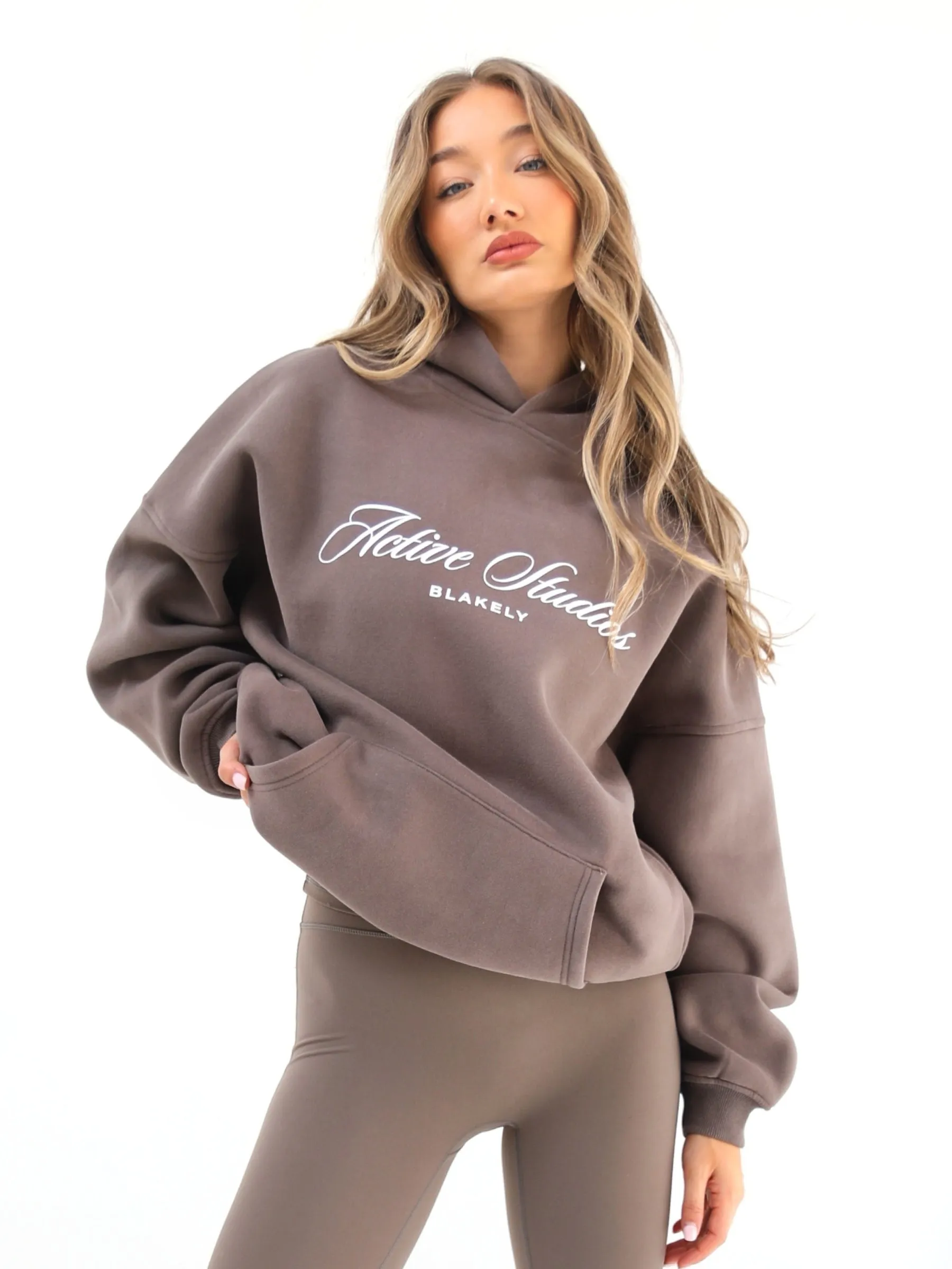 Off Duty Oversized Hoodie - Ash Brown