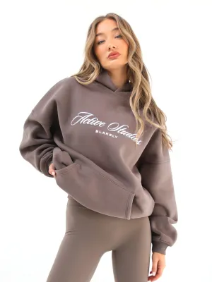 Off Duty Oversized Hoodie - Ash Brown
