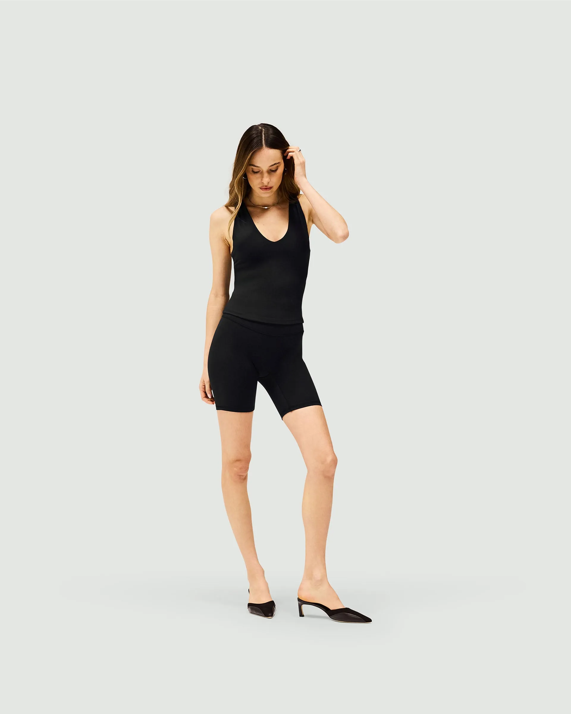 Owners Club Longerline Bike Short - Jet Black