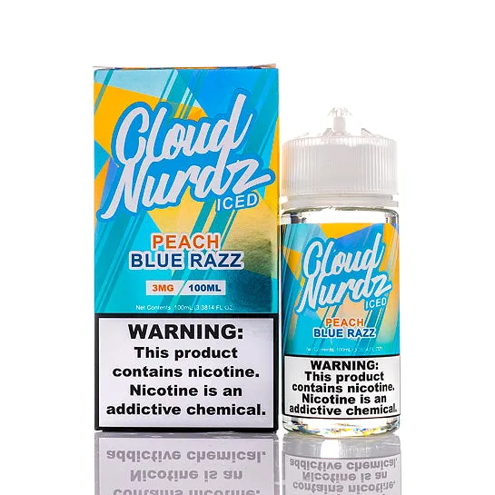Peach Blue Razz Iced - Cloud Nurdz E-Juice (100 ml)