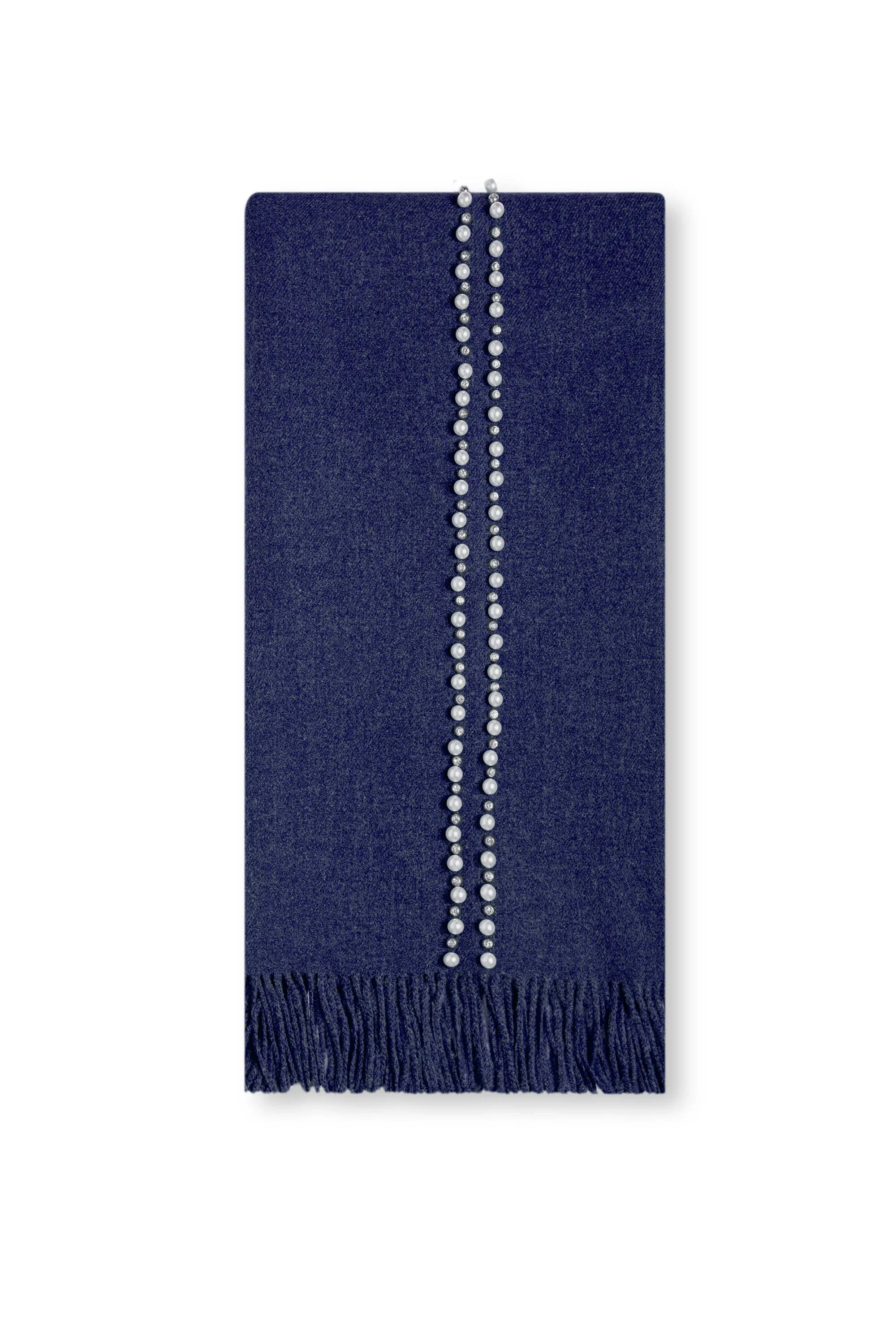 Pearl Navy Scarf
