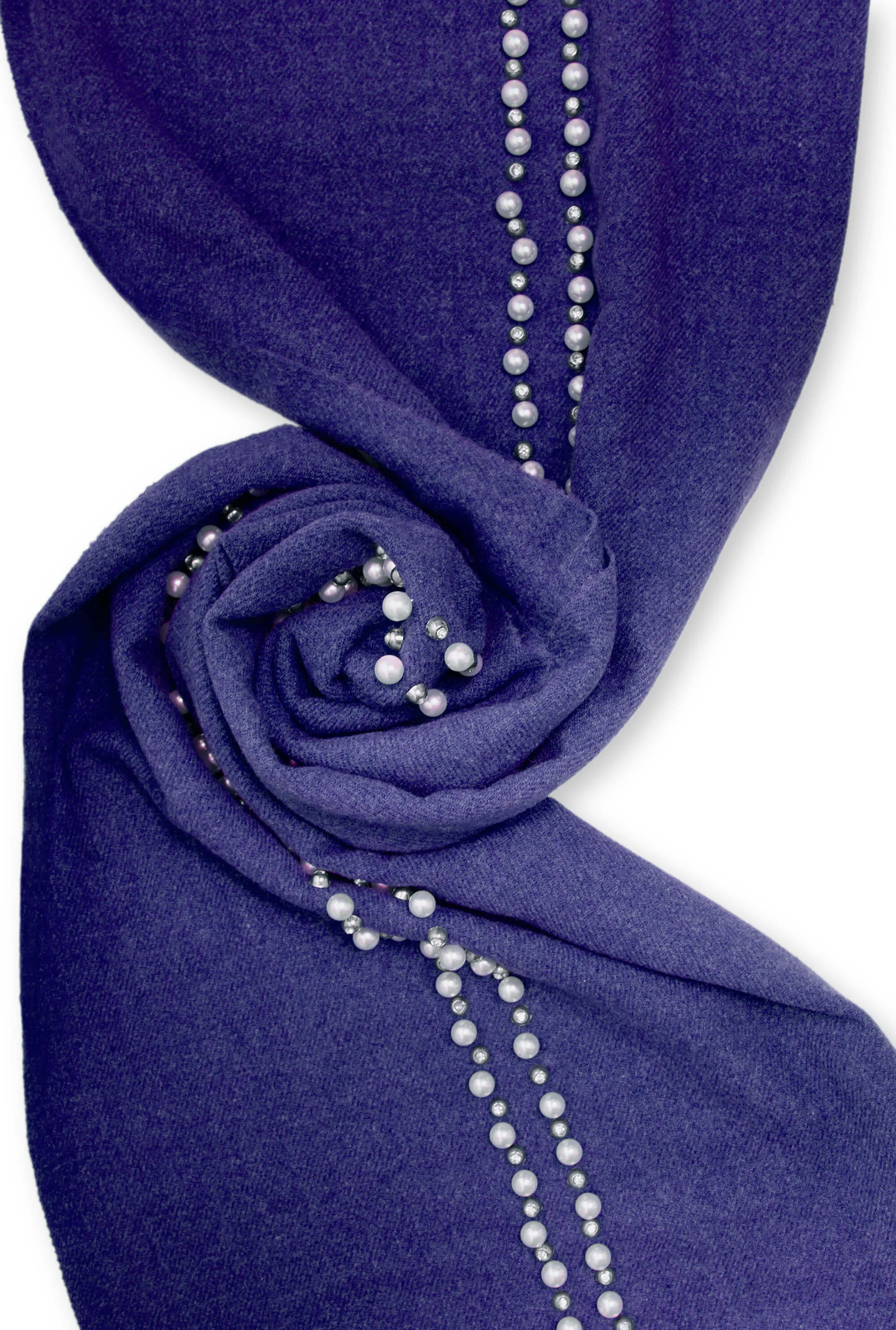 Pearl Navy Scarf