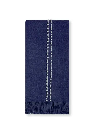 Pearl Navy Scarf