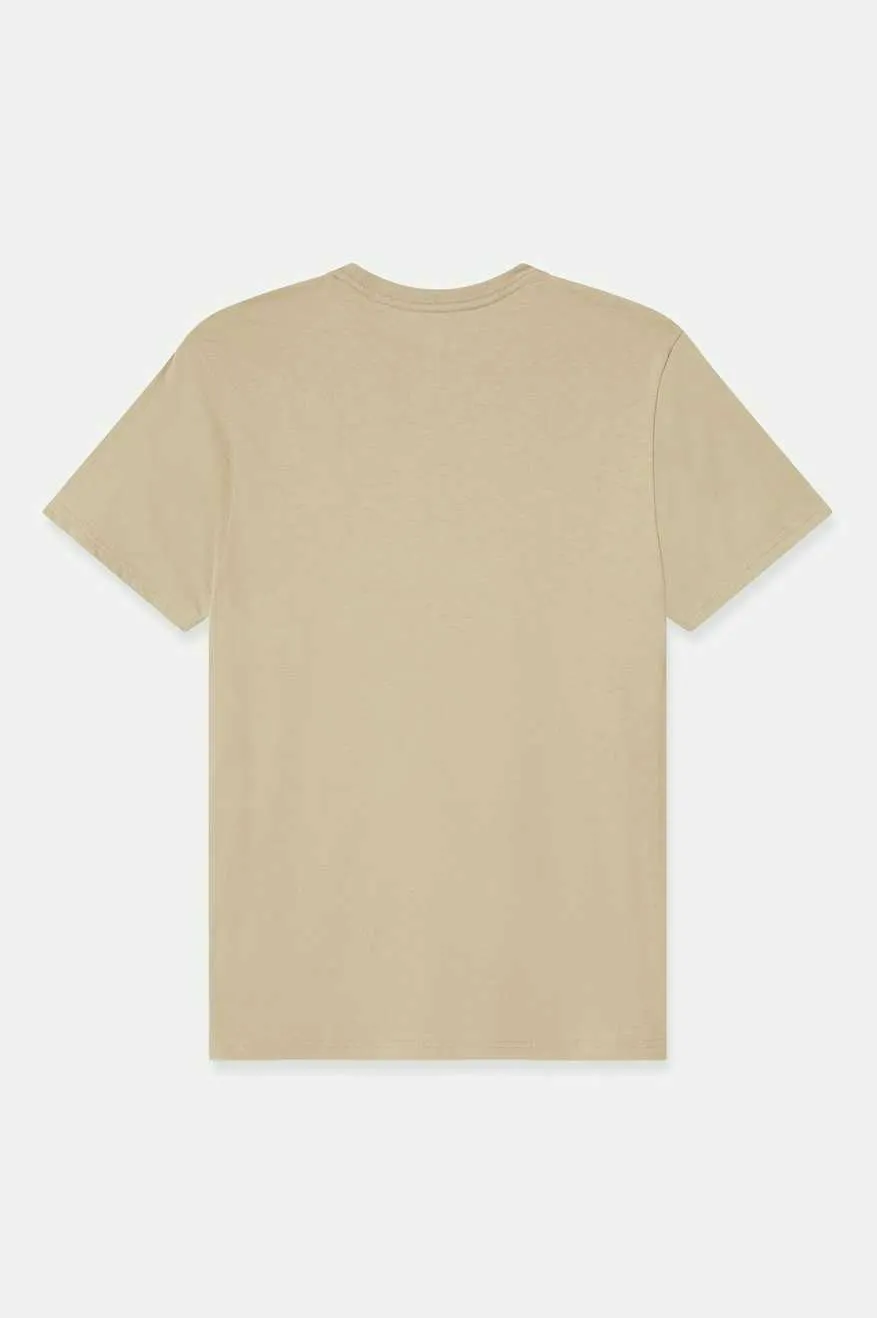 Premium Cotton S/S Tailored T-Shirt - Oatmeal