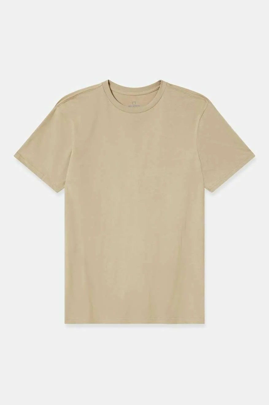 Premium Cotton S/S Tailored T-Shirt - Oatmeal