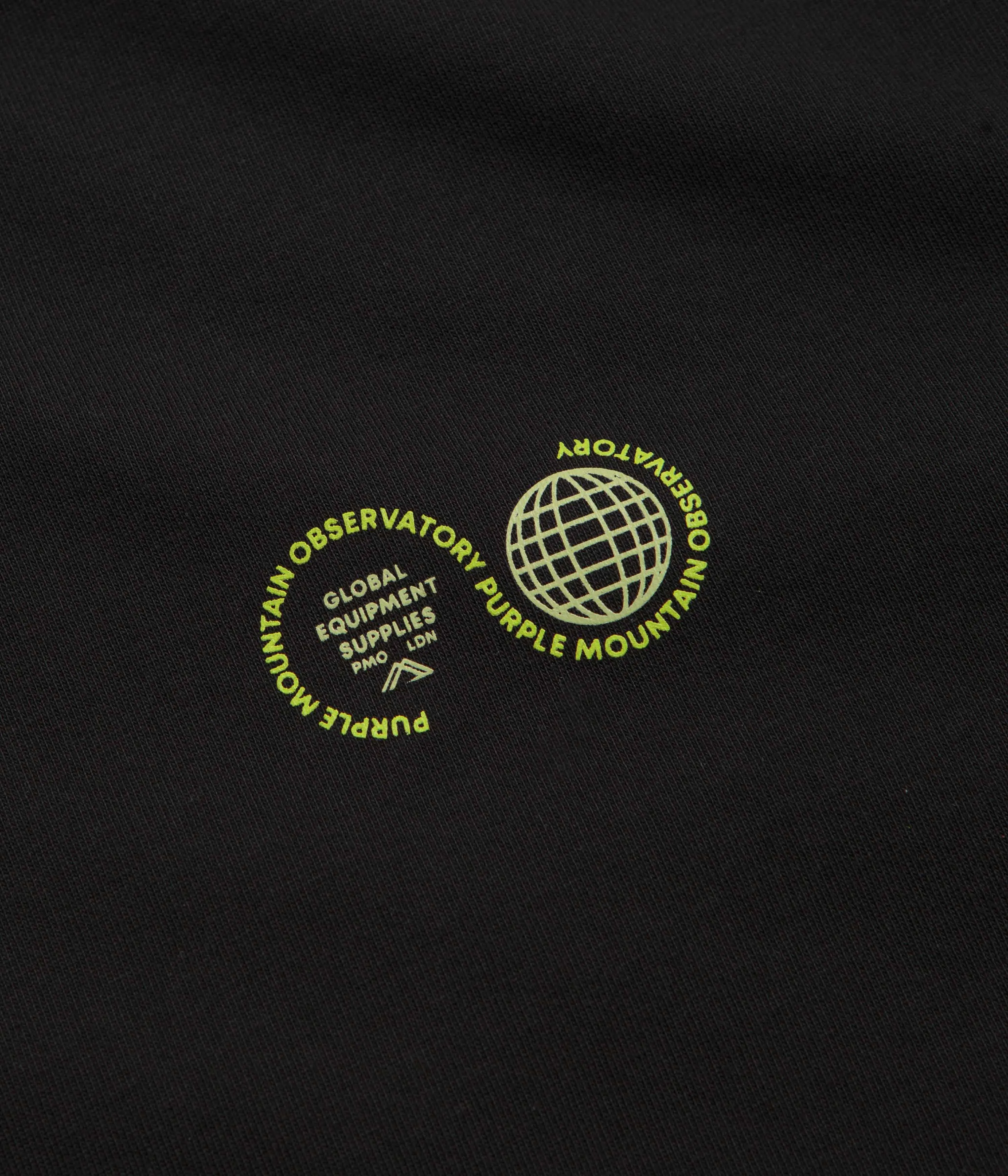 Purple Mountain Observatory Globe T-Shirt - Black