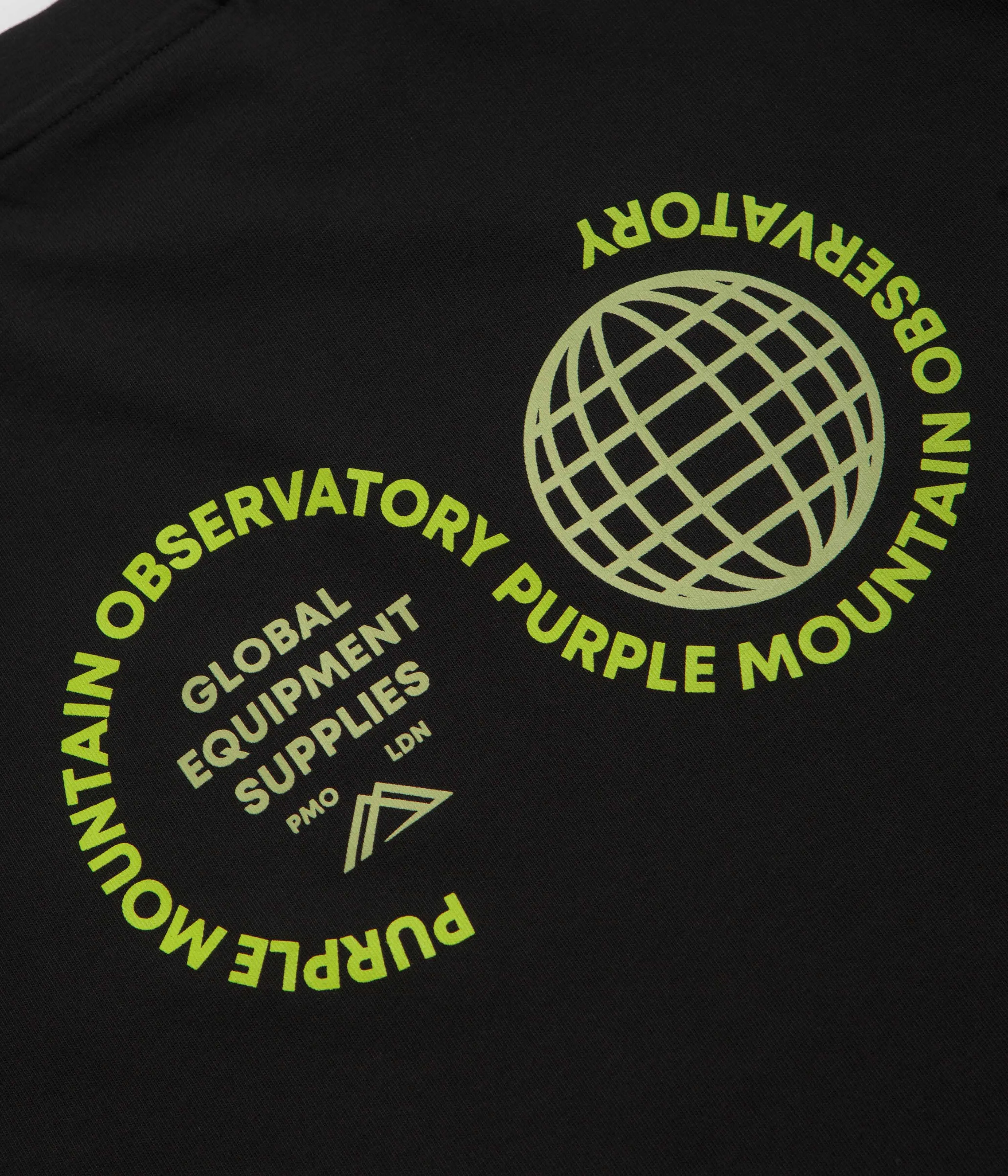 Purple Mountain Observatory Globe T-Shirt - Black