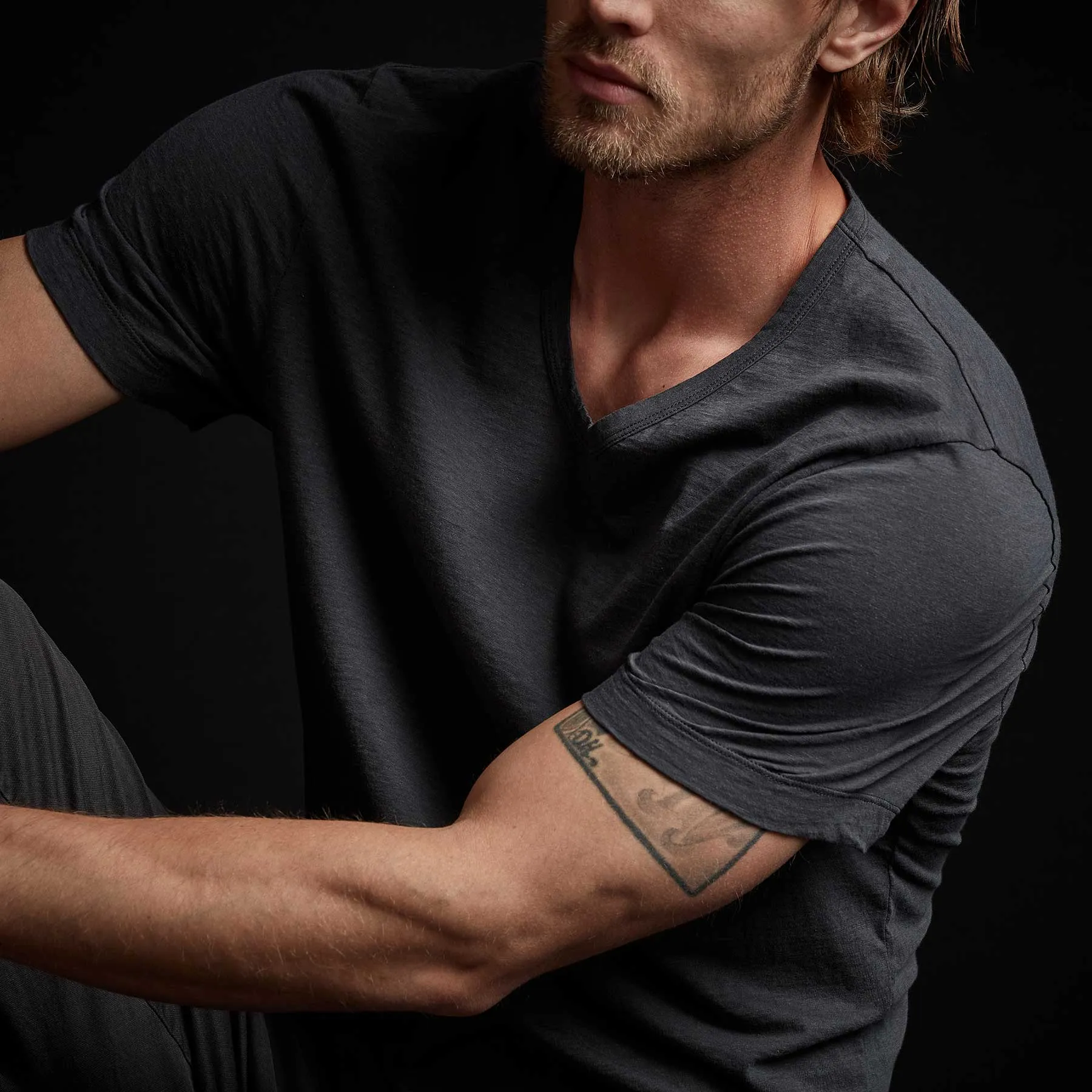 Recycled Lotus Jersey Soft V Neck - Magma