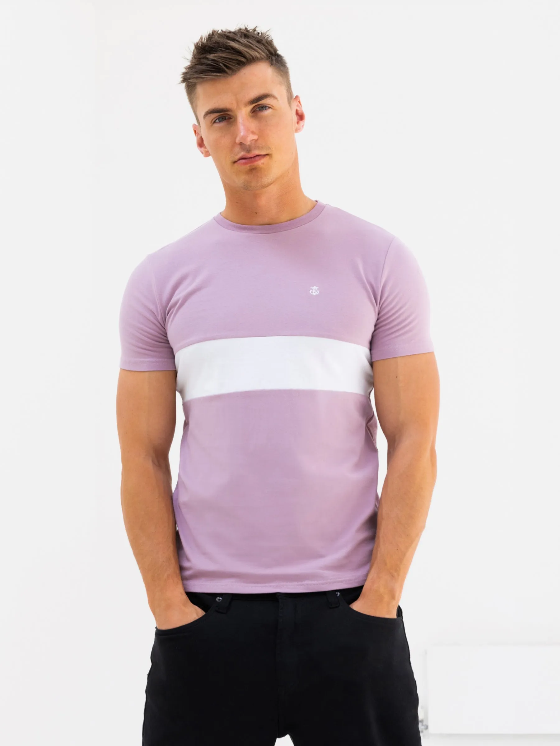 Rhode T-Shirt - Purple & White